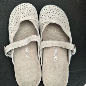 Vionic Suede Maryjane Slides/mules